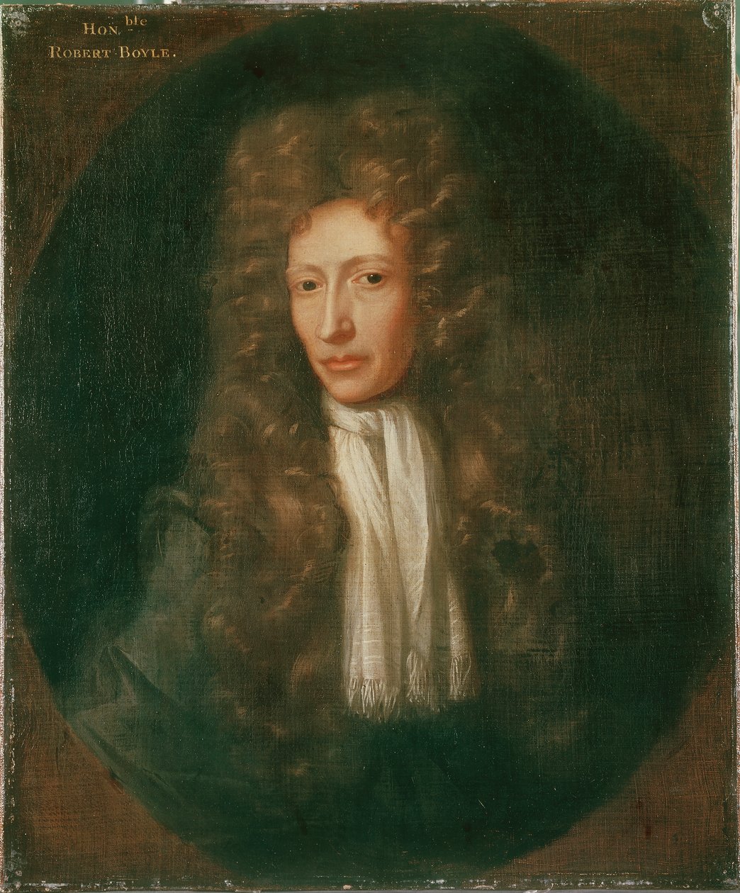 Retrato de Robert Boyle (óleo sobre tela) de Johannes (after) Kerseboom