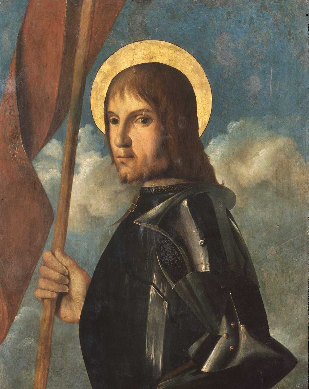 Guerreiro Santo, c.1506 (óleo no painel) de Johannes (fl.16th century) Hispanus