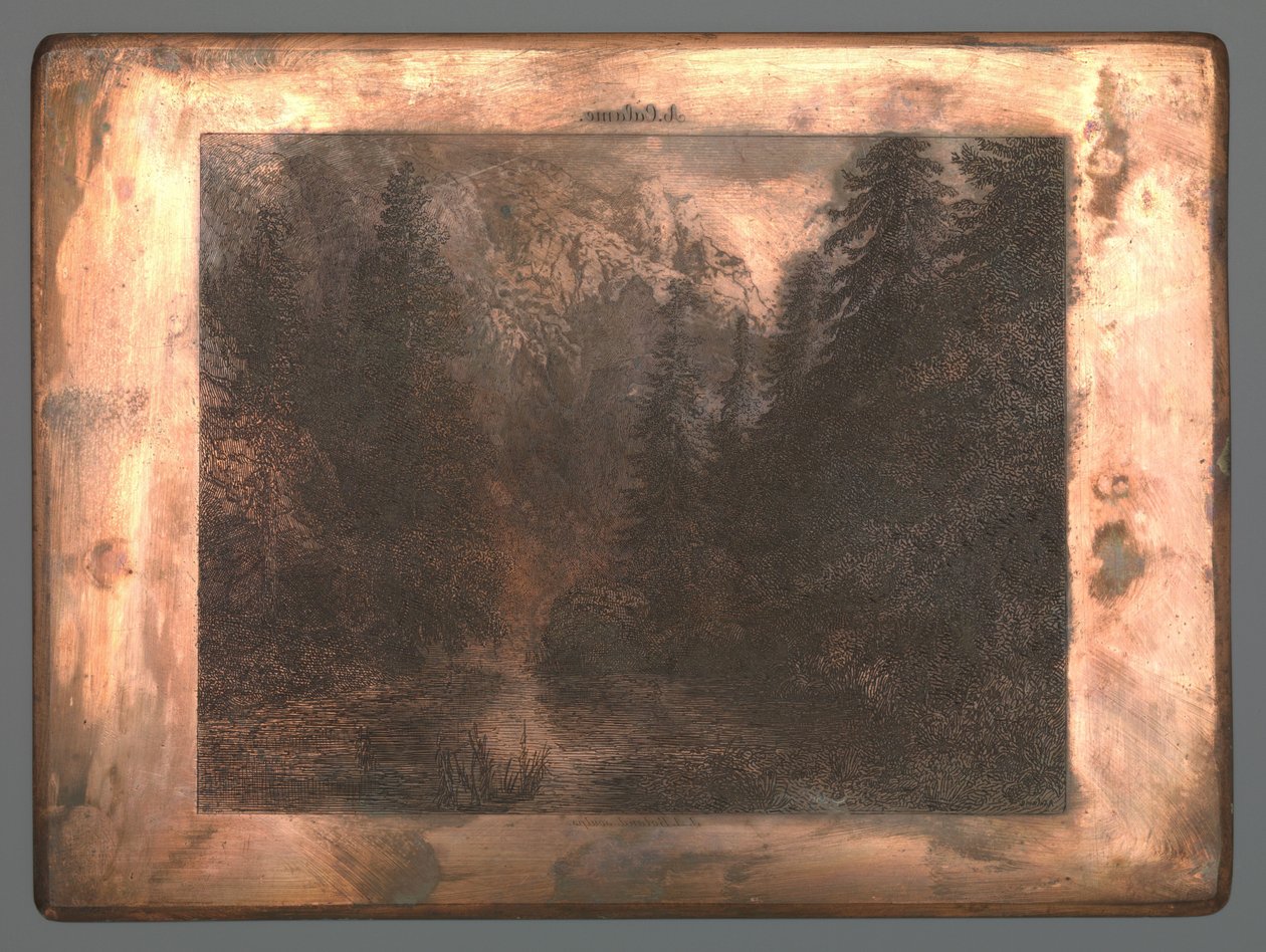 Rio de montanha entre árvores de Johannes Arnoldus Boland