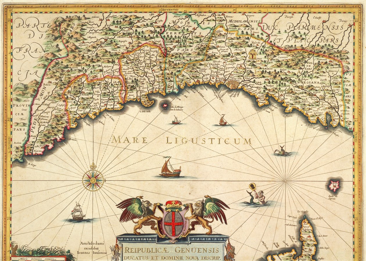 República de Génova, Mapa de Jan Baptist Vrients, Gravação em Cobre de Johannes Baptista Vrints