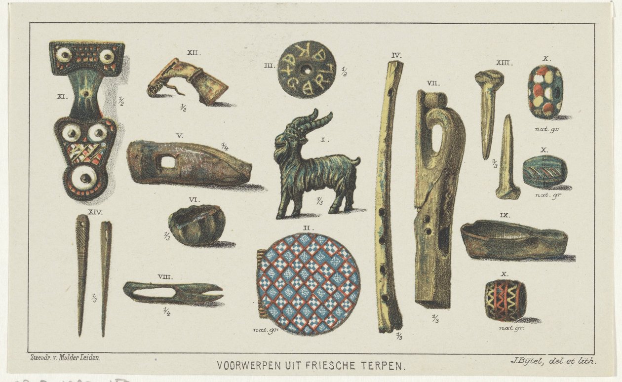 Objetos de montes Frisian Objetos de montes Frisian (título da série no objeto) de Johannes Bijtel