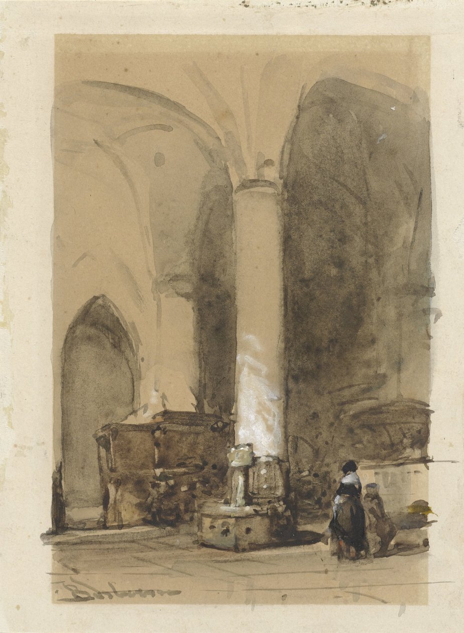 Interior do Grote ou Andreaskerk em Hattem de Johannes Bosboom