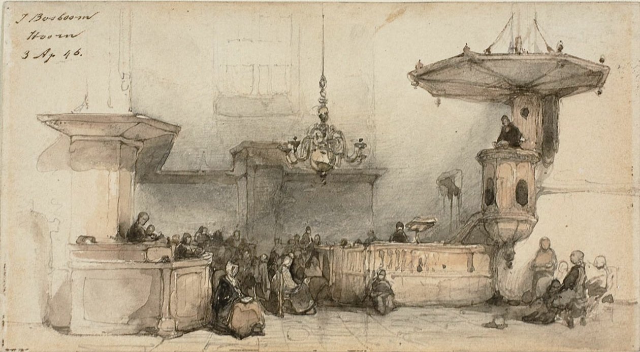 Interior de uma igreja de Johannes Bosboom