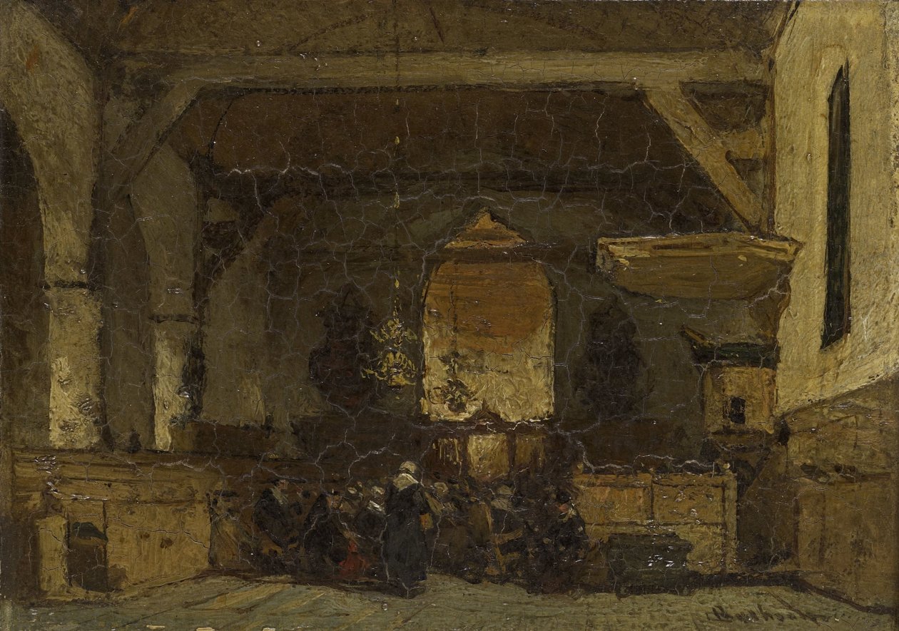 Interior da Igreja em Maasland de Johannes Bosboom