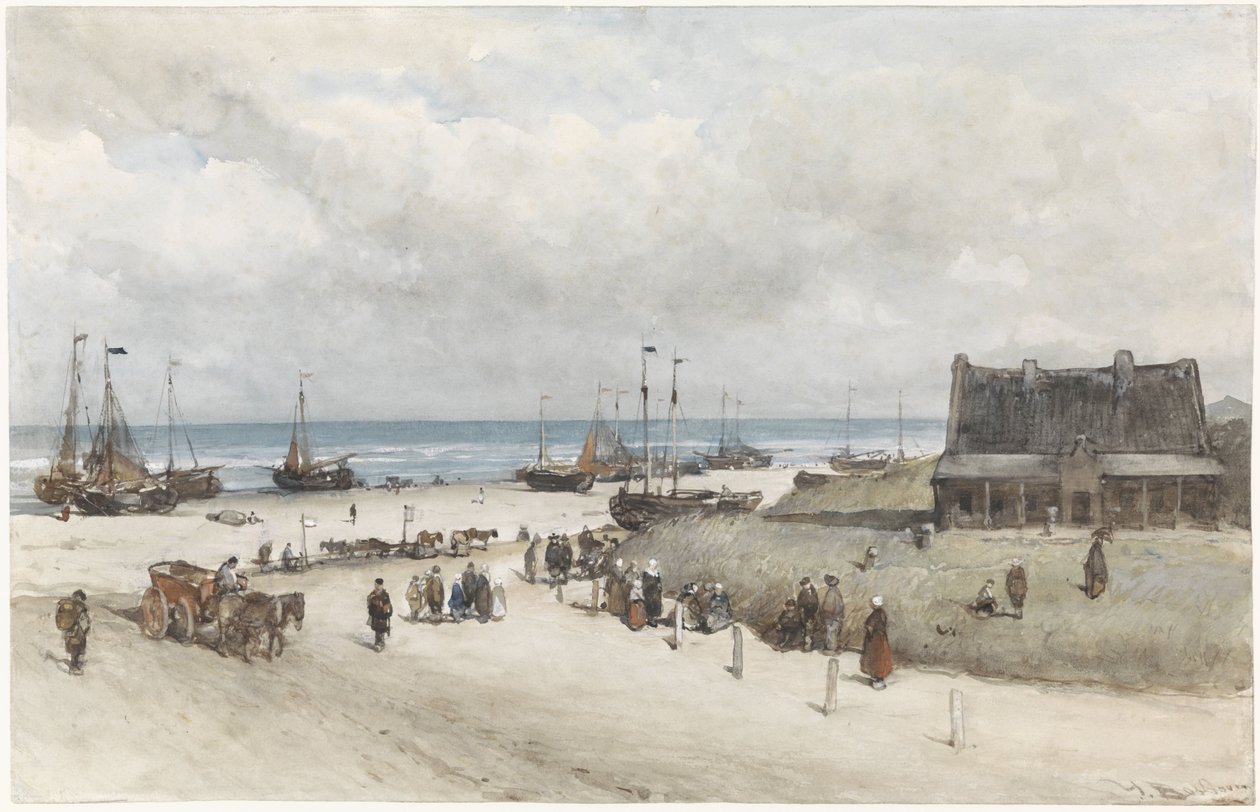 A praia de Scheveningen A praia de Scheveningen de Johannes Bosboom