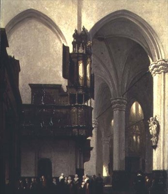 A Nova Igreja em Amsterdã, c.1847 de Johannes Bosboom