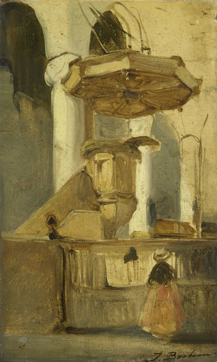 O Púlpito da Igreja em Hoorn de Johannes Bosboom