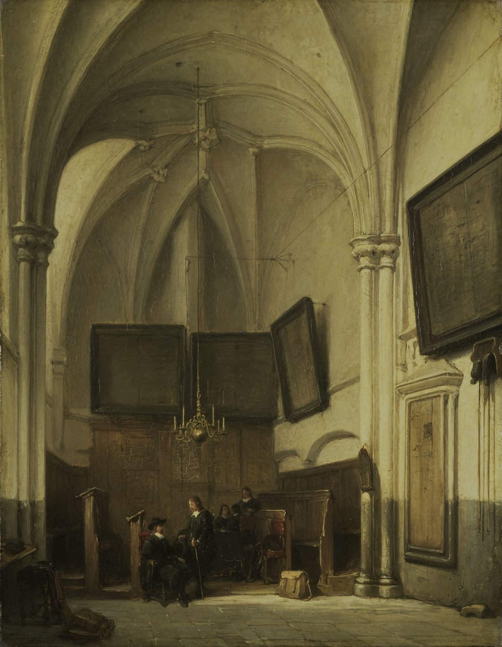Sacristia da Igreja de Santo Estêvão em Nijmegen de Johannes Bosboom