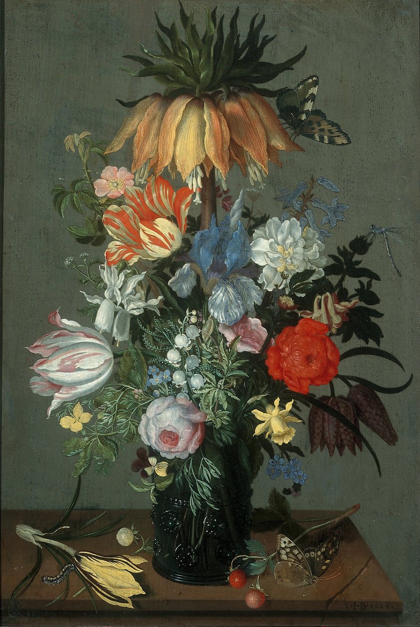 Ainda vida de flor com coroa imperial, 1626 de Johannes Bosschaert