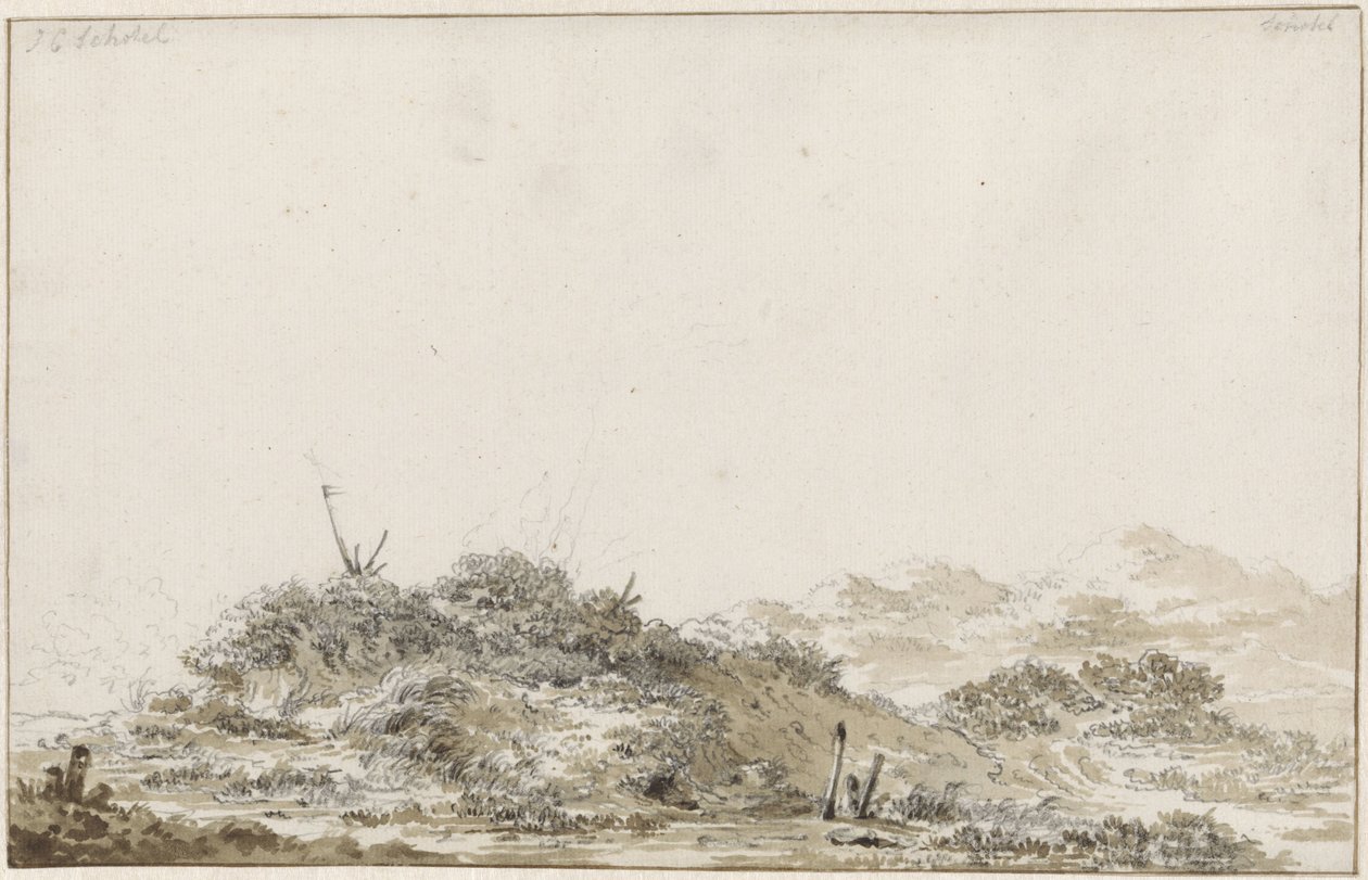 paisagem de dunas de Johannes Christiaan Schotel