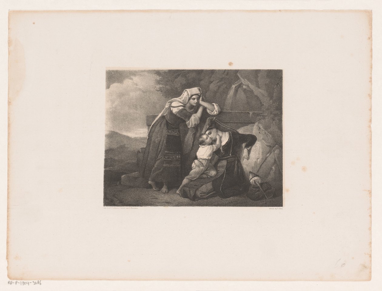 Mulheres italianas e uma criança num poço
Memória da Itália de Johannes Christiaan d