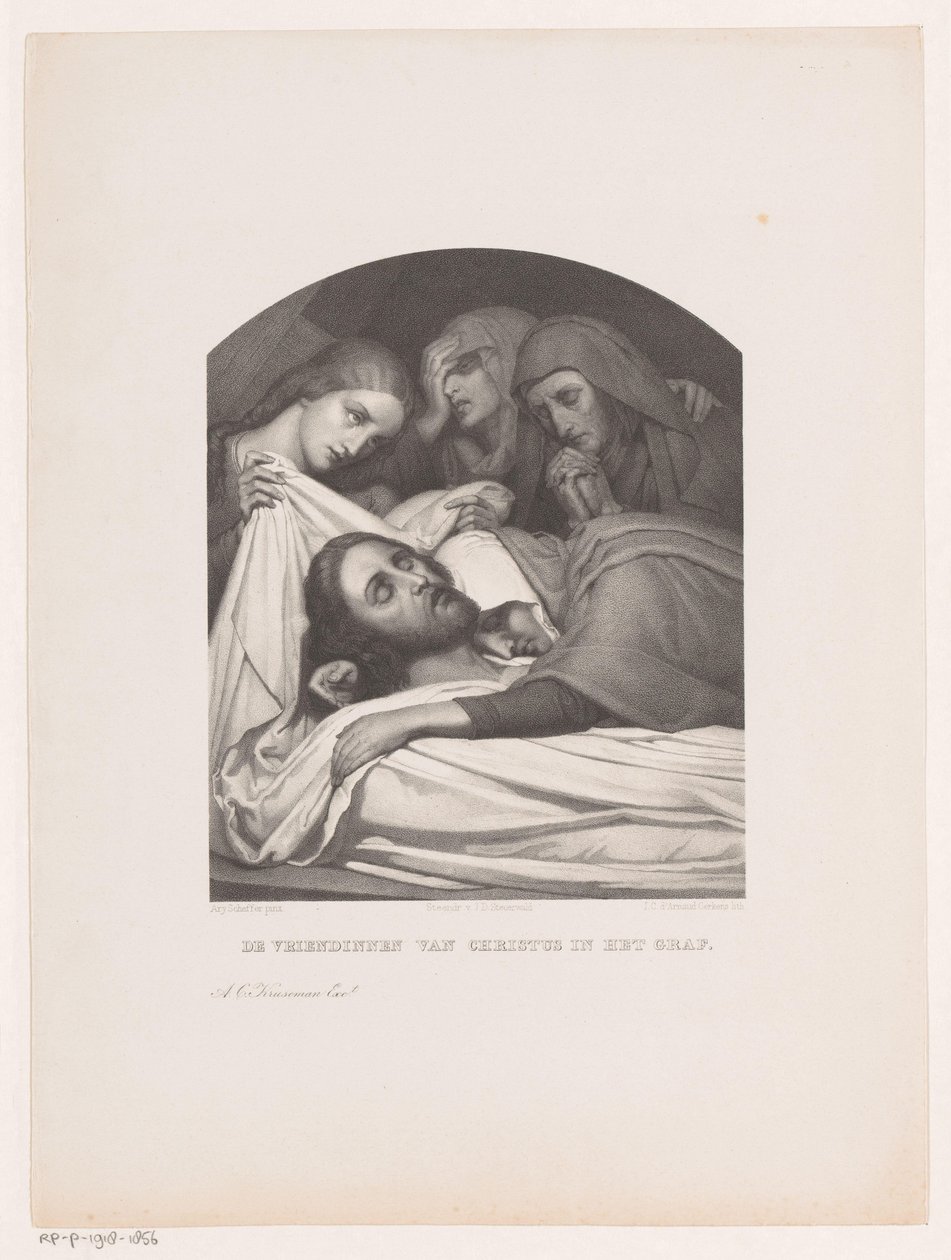 Mulheres no túmulo de Cristo As Amigas de Cristo no Túmulo (título no objeto) de Johannes Christiaan d