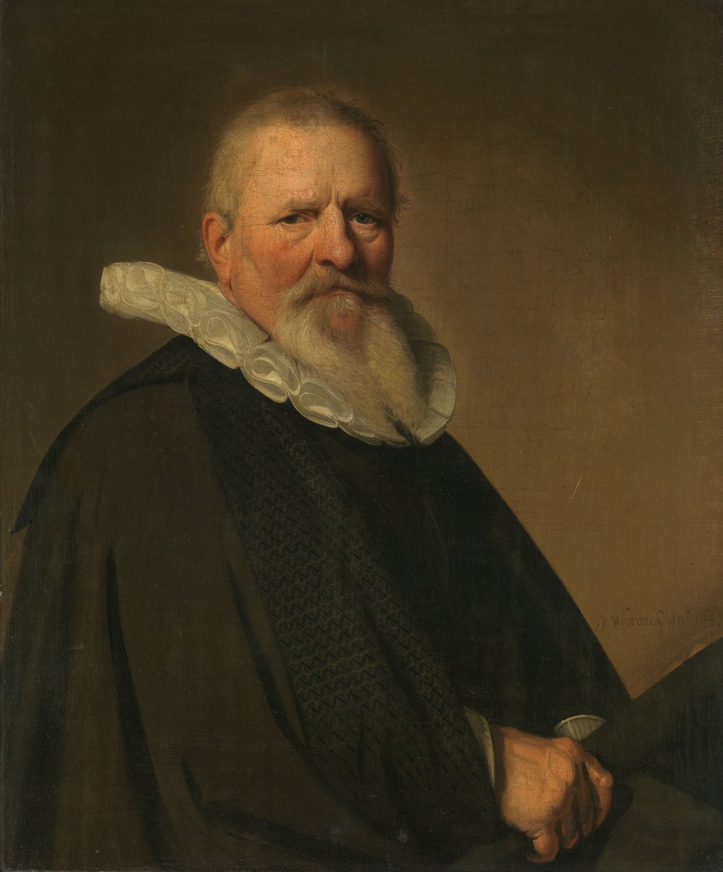 Pieter Jacobsz Schout (1570-1645), burgomestre de Haarlem de Johannes Cornelisz. Verspronck