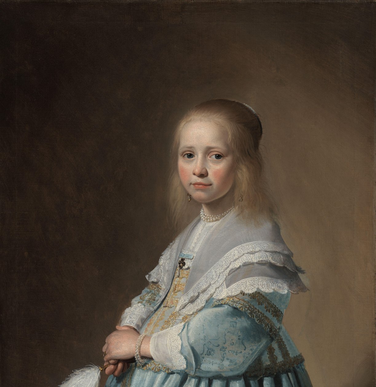 Retrato de uma menina vestida de azul Retrato de uma garota de azul de Johannes Cornelisz. Verspronck