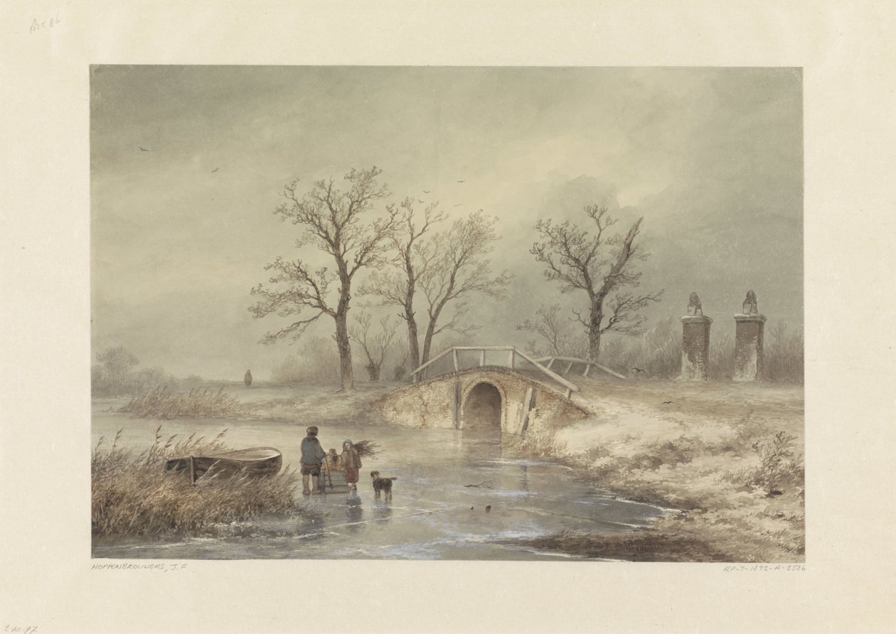Paisagem de Inverno de Johannes Franciscus Hoppenbrouwers