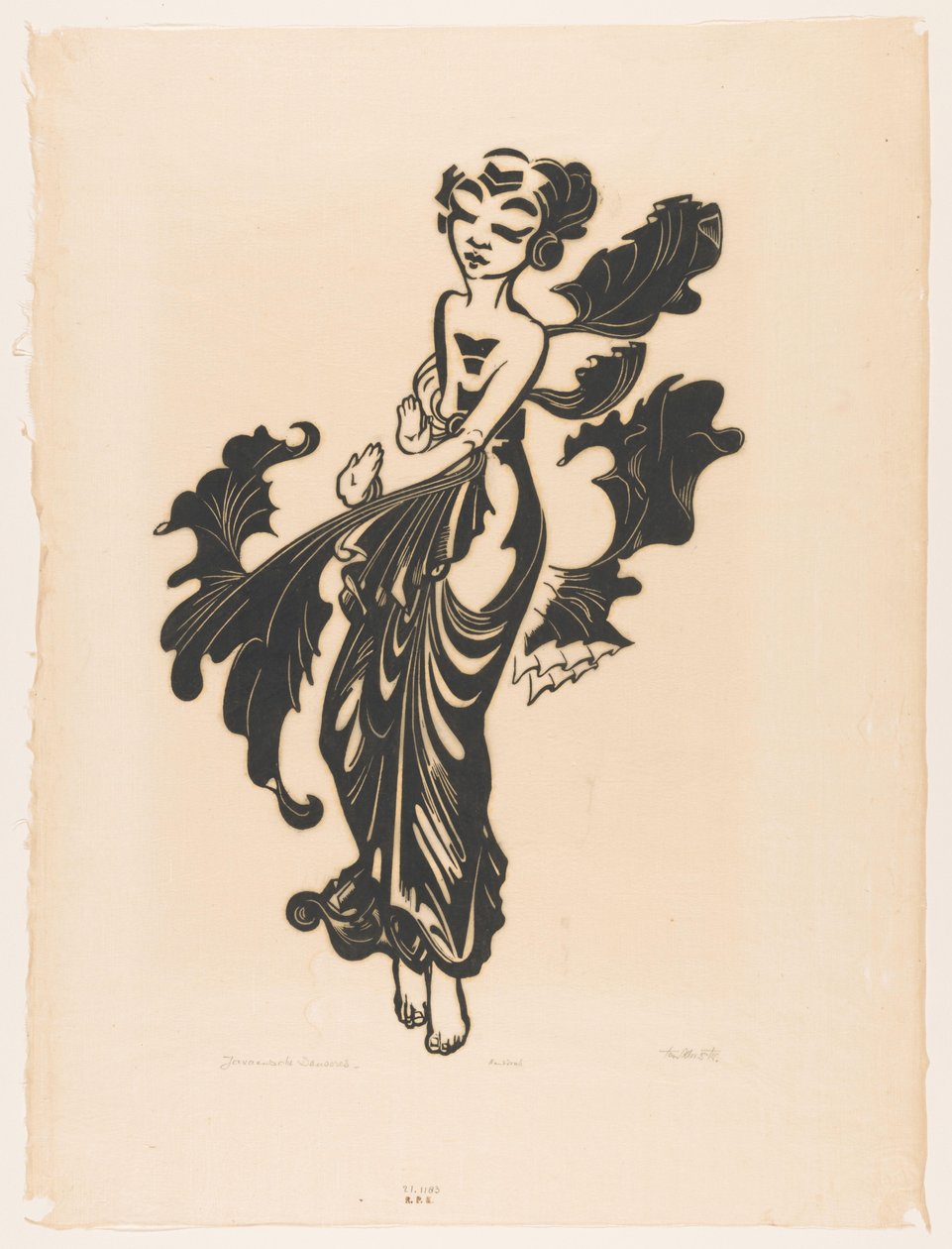 Javaansche danseres (título original sobre o objecto) de Johannes Frederik Engelbert ten Klooster (signed by artist)