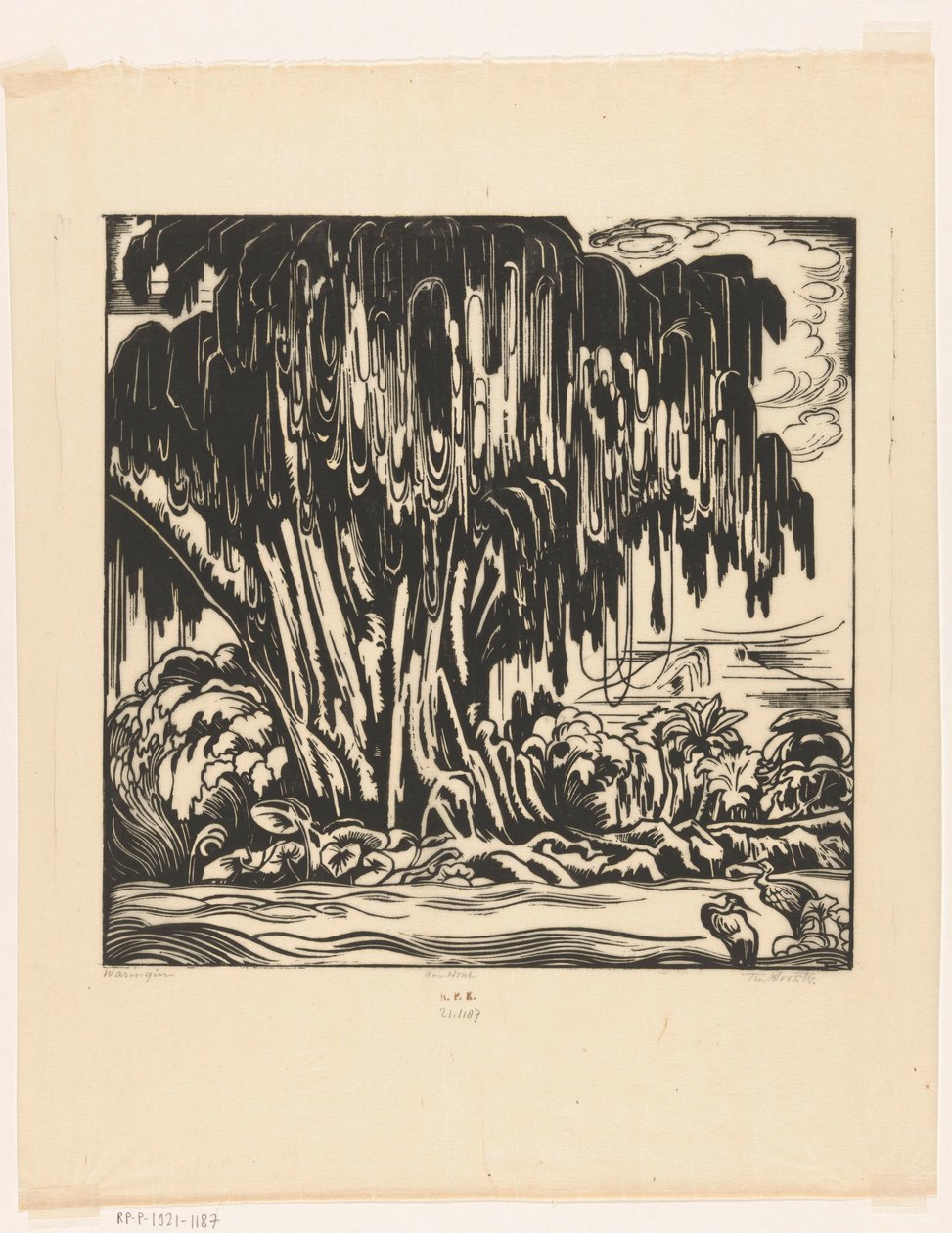 Waringin (título original no objeto) de Johannes Frederik Engelbert ten Klooster (signed by artist)