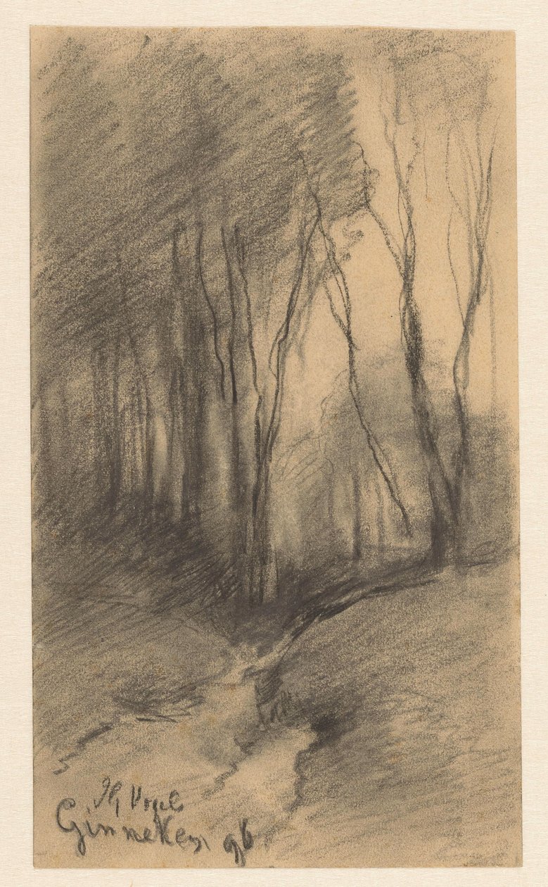 Paisagem florestal perto de Ginneken de Johannes Gijsbert Vogel