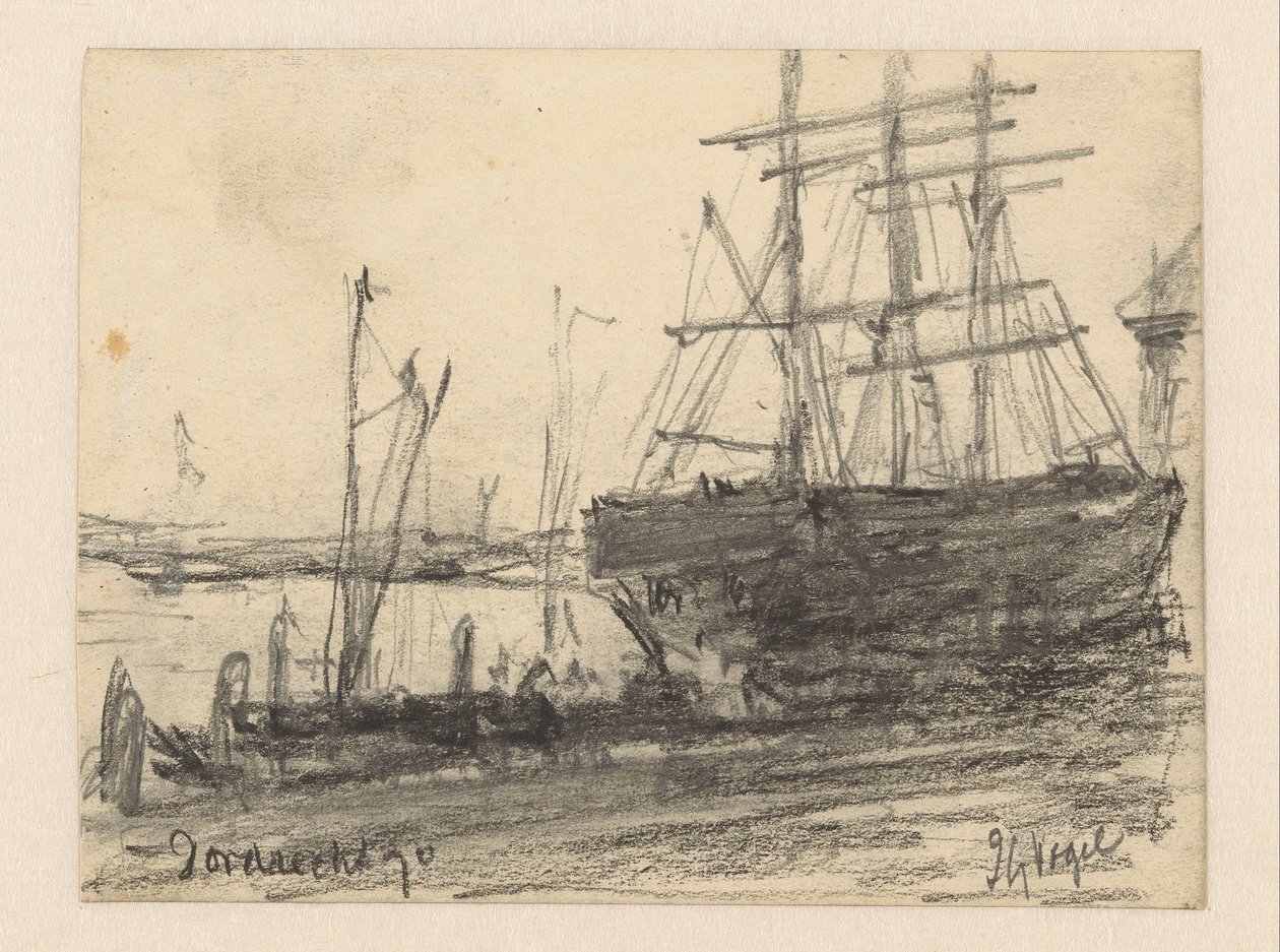 Navios para Dordrecht de Johannes Gijsbert Vogel