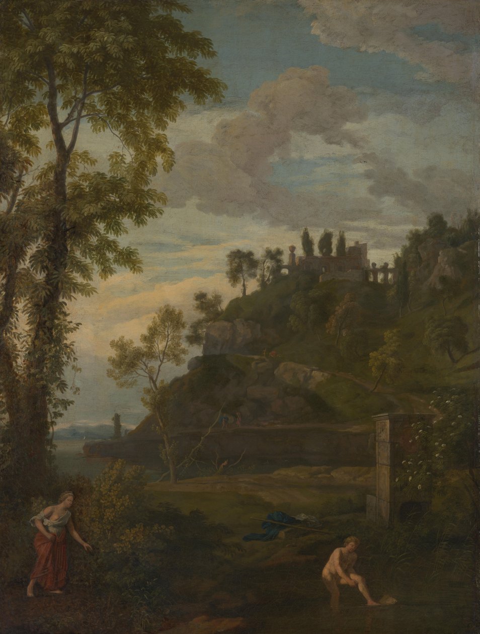 Paisagem arcádica com Salmacis e Hermafrodito de Johannes Glauber