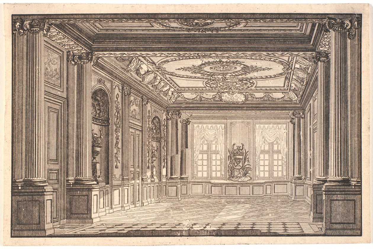 A sala de jantar em Chr. A mansão de VII em Amalienborg de Johannes Gottfred Bradt