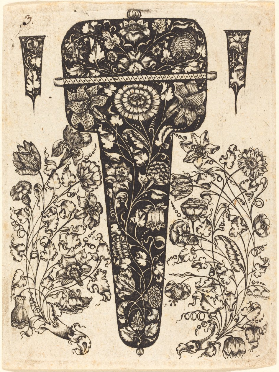Pingente decorado com flores de Johannes Hanias