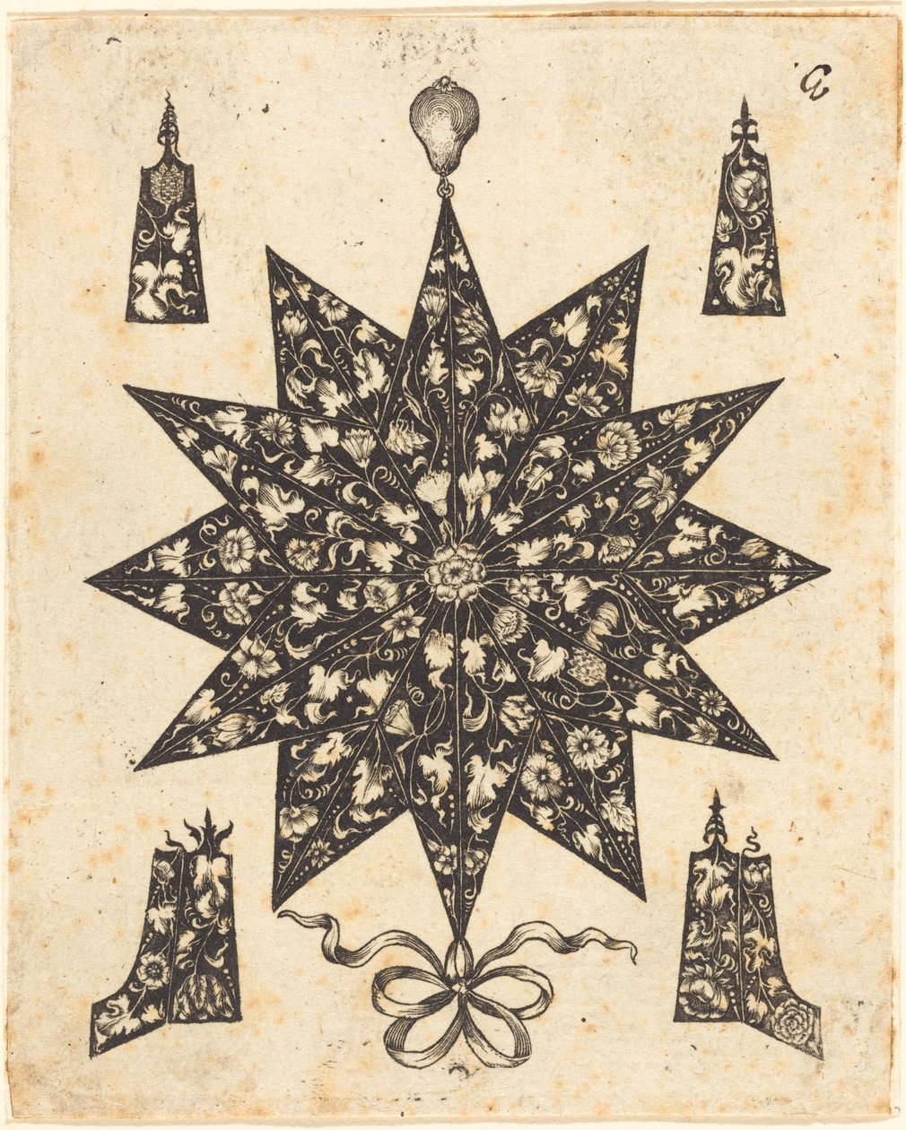 Estrela enfeitada com flores de Johannes Hanias