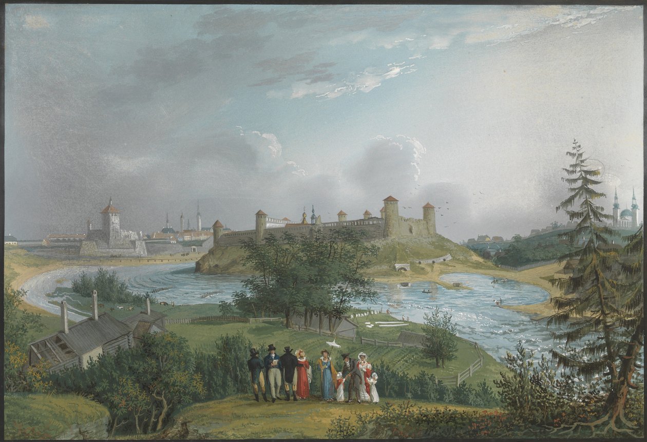 Vista da fortaleza de Ivangorod de Johannes Hau