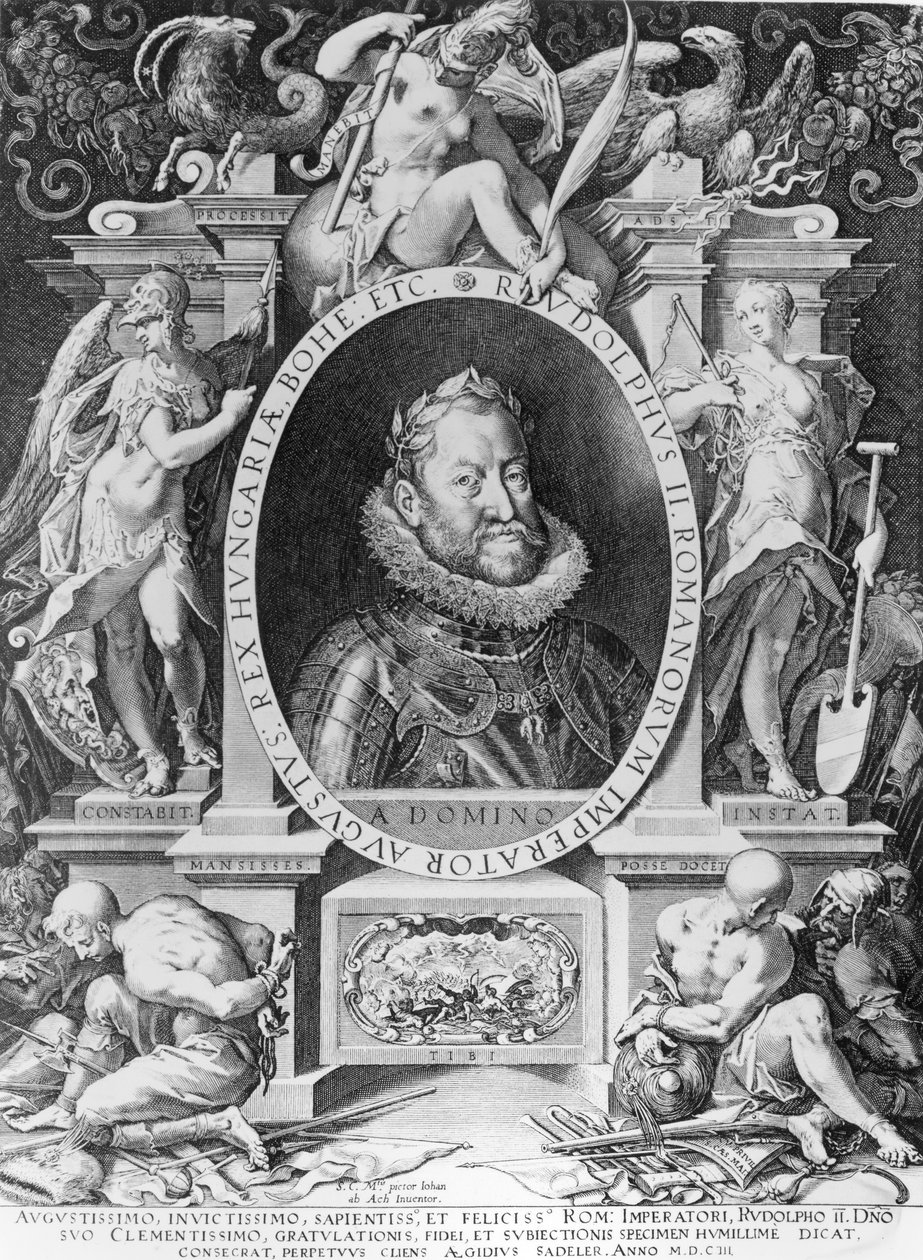 Retrato de Rudolph II (1576-1612) de Johannes Hausser von Ach