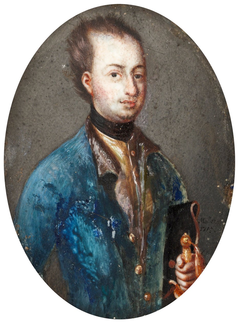 Retrato do rei Carlos XII da Suécia 1682-1718 de Johannes Heinrich Möller