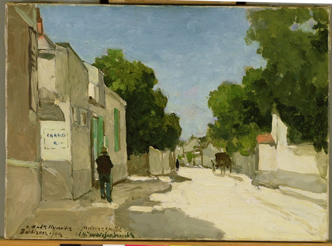 Casa do Millet em Barbizon, 1900 de Johannes Hendrik Weissenbruch