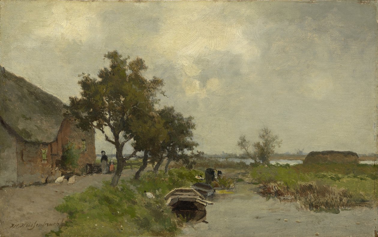 Lavar roupas, c.1850-80 de Johannes Hendrik Weissenbruch
