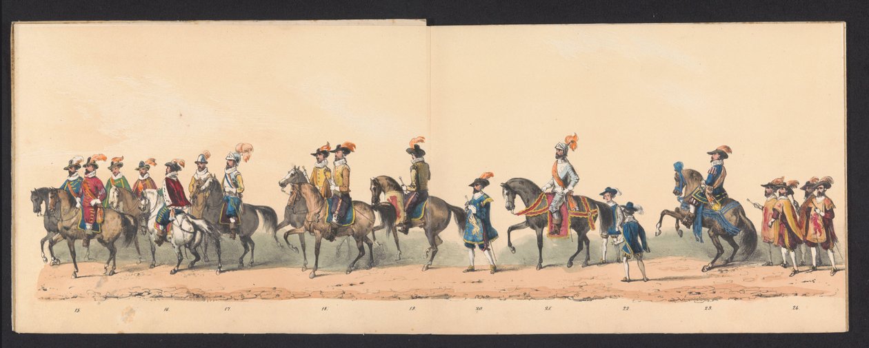 Concurso histórico dos alunos da Escola Secundária de Groningen, 1850 (placa 3)
Representação fantasiada da entrada de Maurice, Príncipe de Orange, Conde de Nassau, etc. e Willem Lodewijk, Conde de Nassau, em Groningen, no ano 1594, por H.H. de Johannes Hermanus van de Weijer
