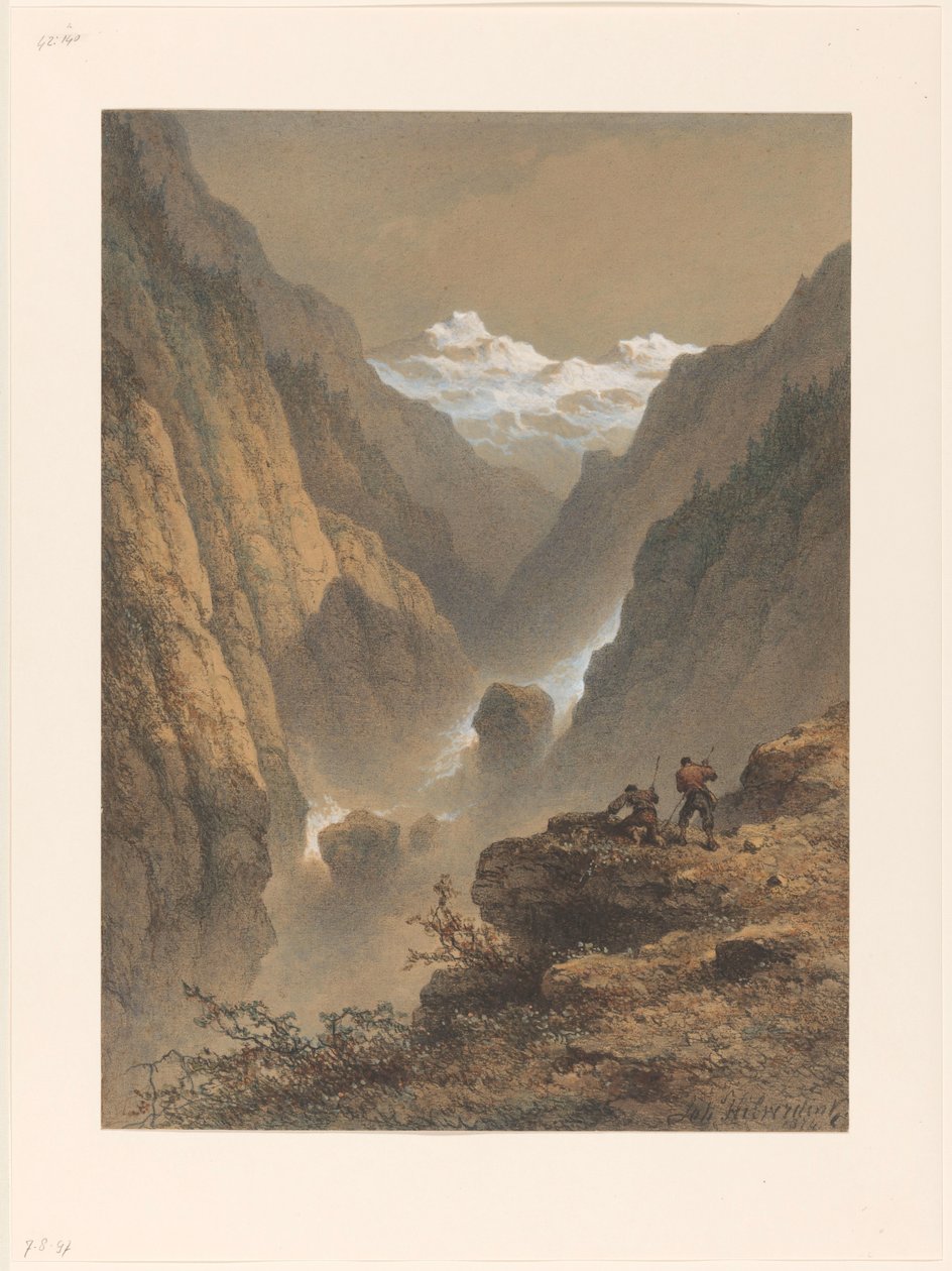 Paisagem de montanha de Johannes Hilverdink