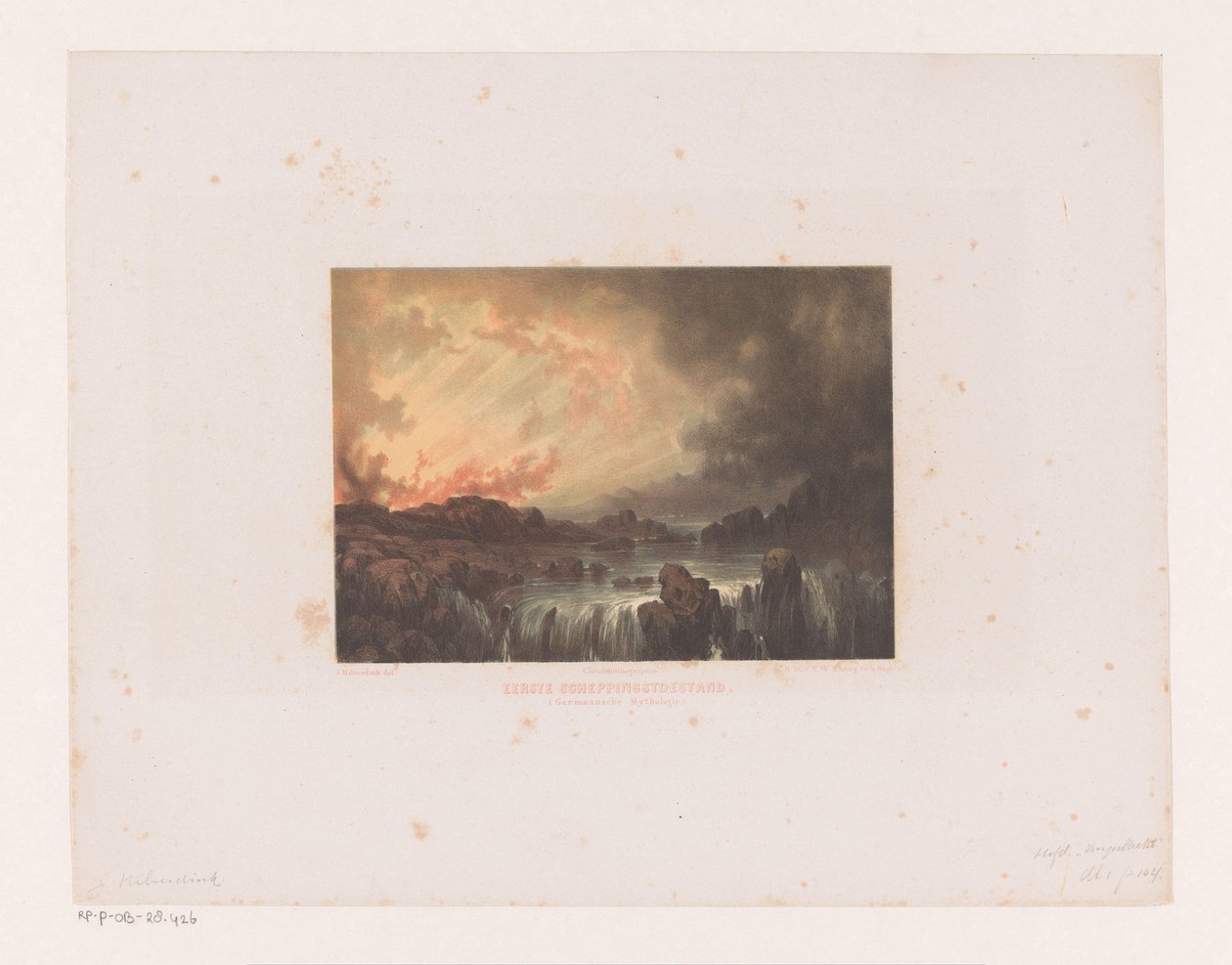 Criação da terra
Primeiro estado de criação (Mitologia Germânica) (título sobre o objecto) de Johannes Hilverdink