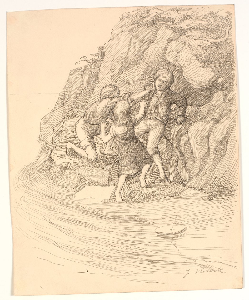 Ilustração para Alfred Tennyson "Enoch Arden" de Johannes Holbek