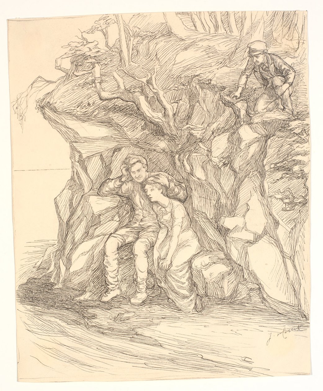 Ilustração para Alfred Tennyson "Enoch Arden" de Johannes Holbek