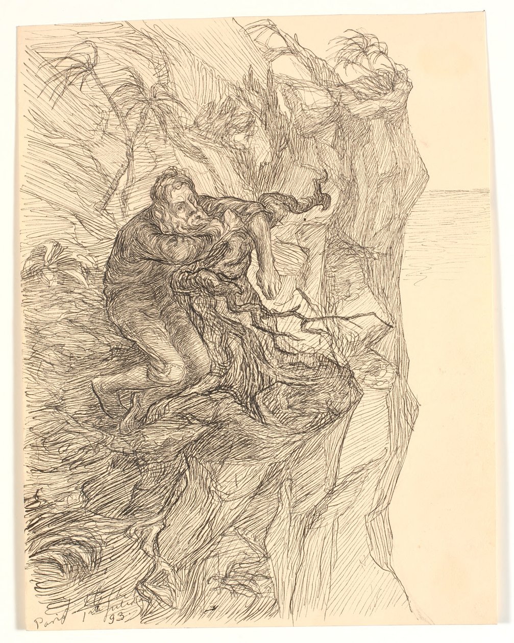Ilustração para Alfred Tennyson "Enoch Arden" de Johannes Holbek