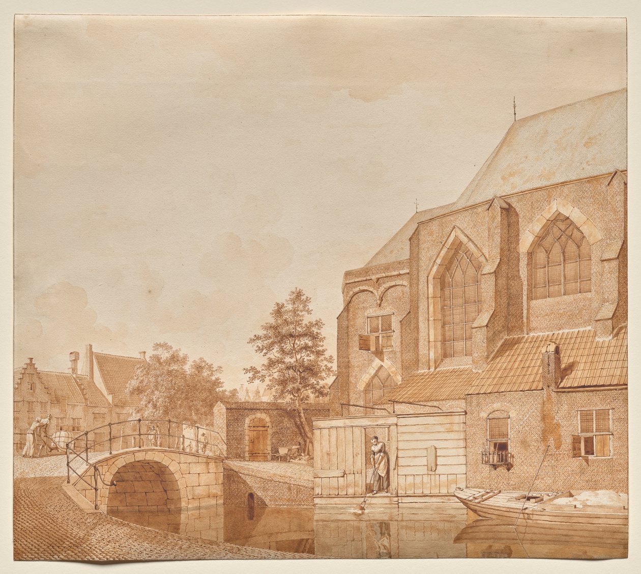 Uma Vista do Nieuwe Kerk, Delft de Johannes Huibert Prins