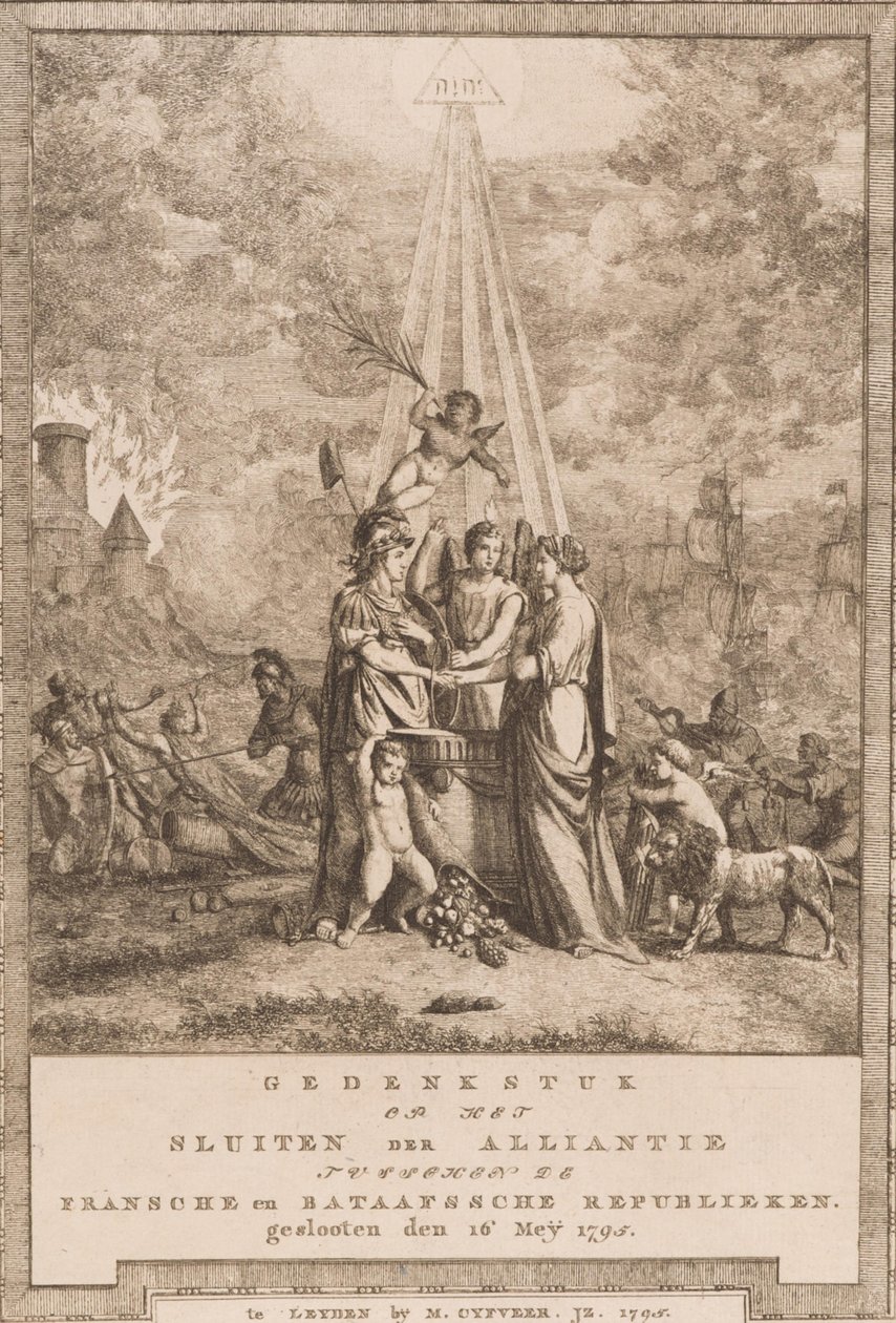 Peça comemorativa da conclusão da aliança entre as Repúblicas Francesa e Batava (16 de maio de 1795) de Johannes Huibert Prins