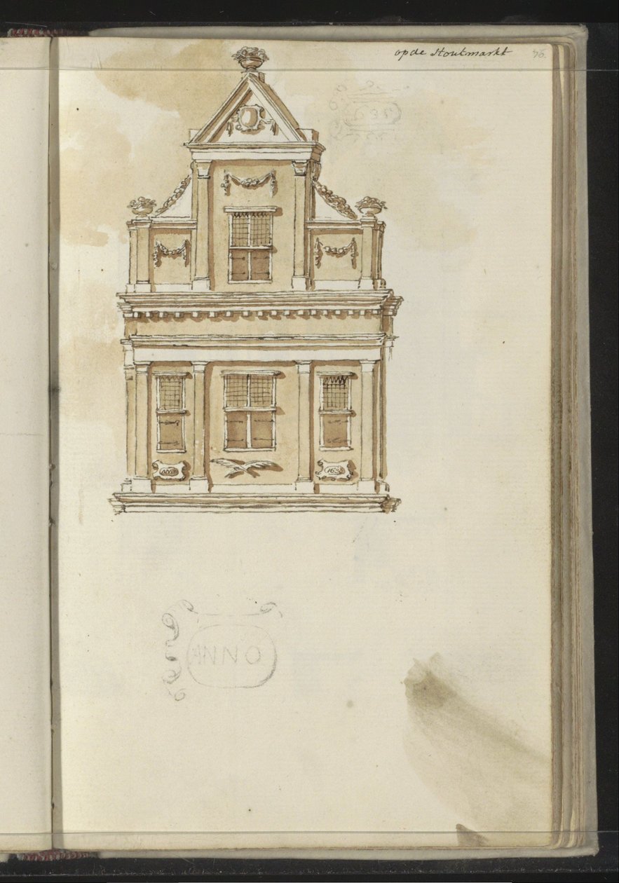 Gable em Houtmarkt em Haarlem de Johannes Huibert Prins