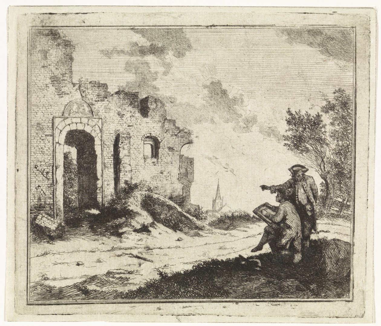 Desenhista em ruína de Johannes Huibert Prins