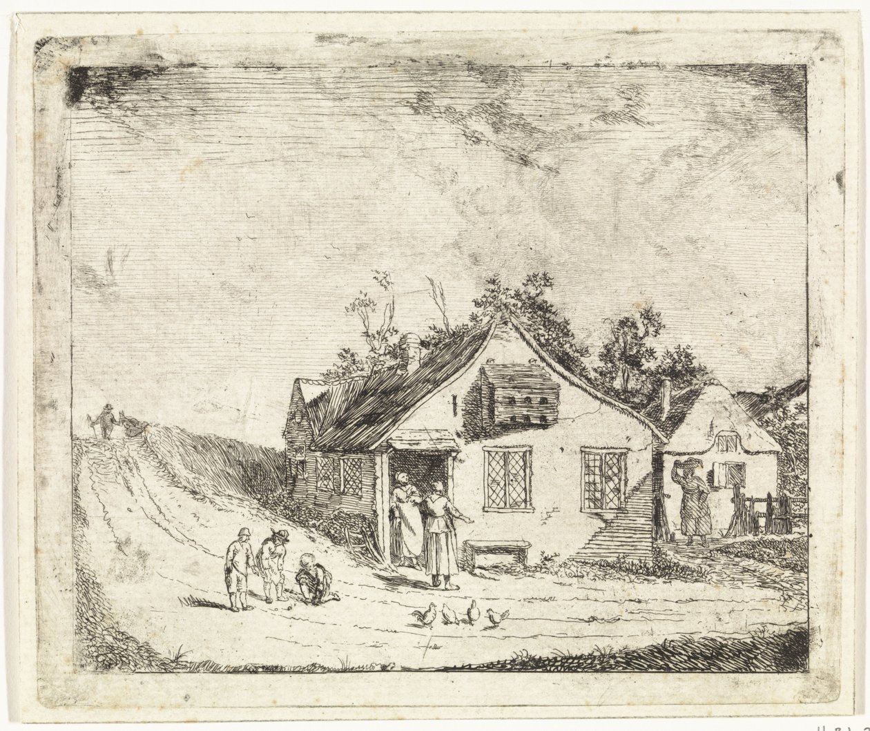 Duas casas em uma estrada de Johannes Huibert Prins