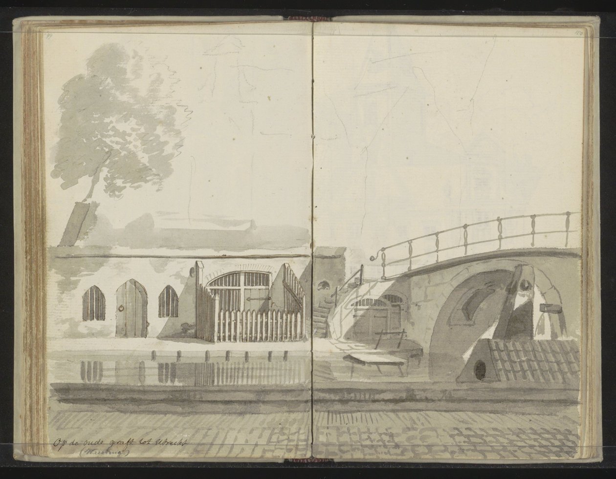 Ponte dos órfãos sobre o Oudegracht em Utrecht de Johannes Huibert Prins