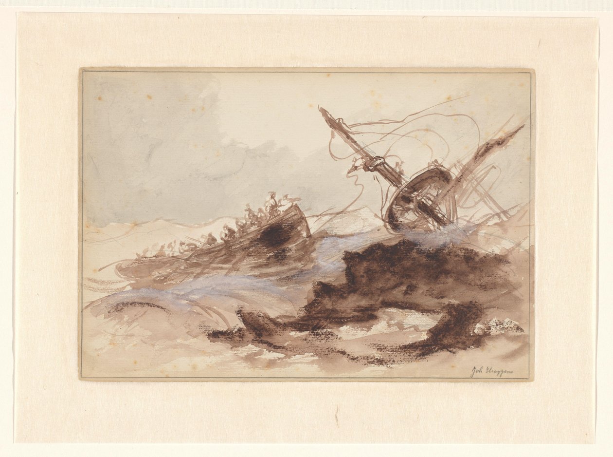Naufrágio de Johannes Huygens (signed by artist)