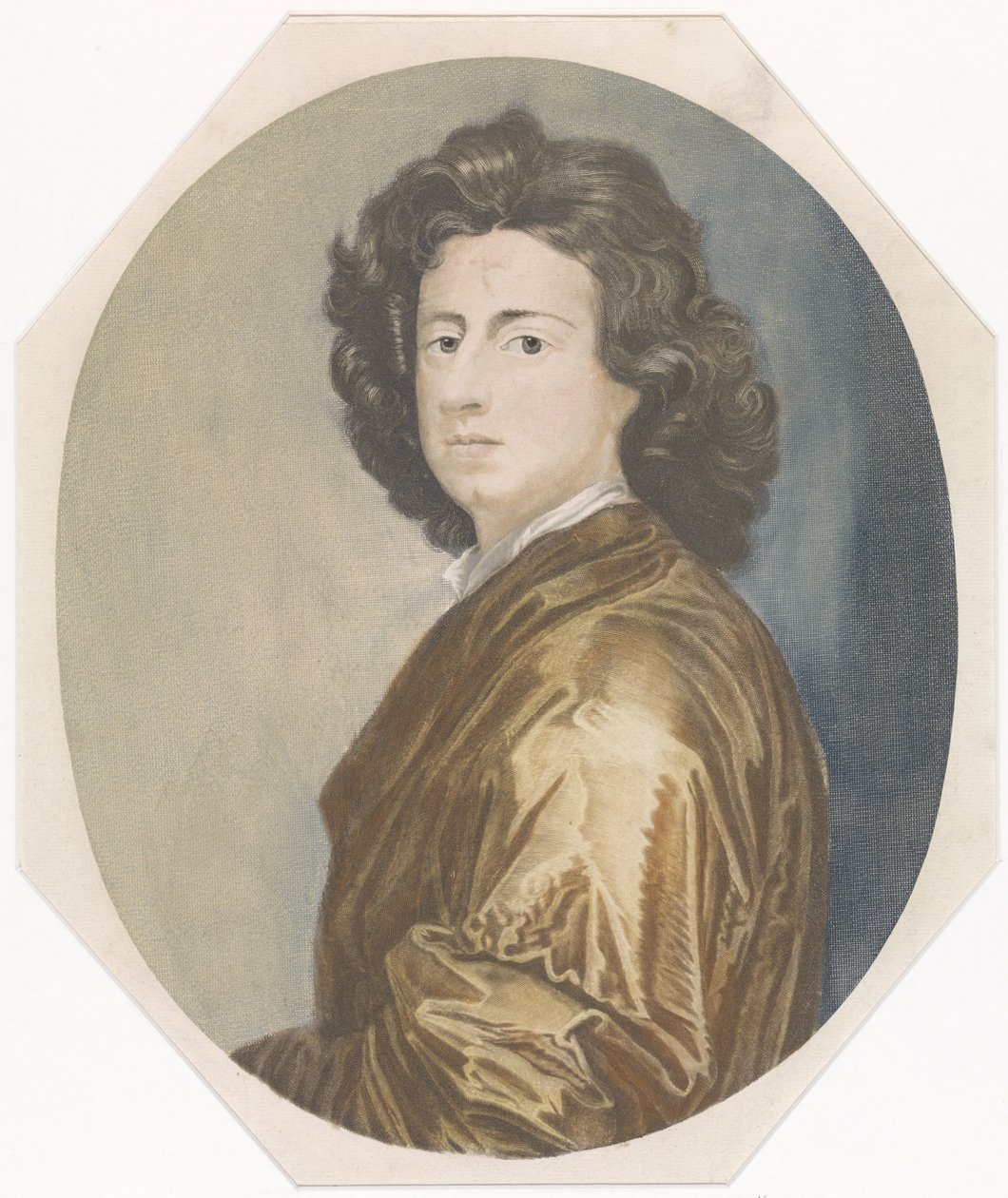 Retrato do pintor Gottfried Kneller de Johannes Jacobsz van den Aveele (attributed to)