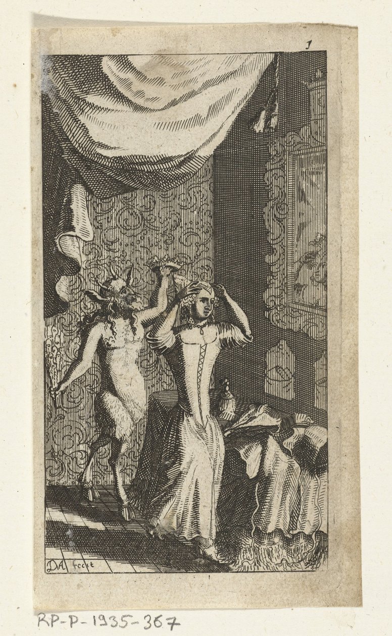 O diabo altivo
Ilustração de livro para Simon de Vries, Seven Duyvelen reinando e servindo o Hedendaeghsche Dienstmaegden, Amsterdão, 1682 de Johannes Jacobsz van den Aveele
