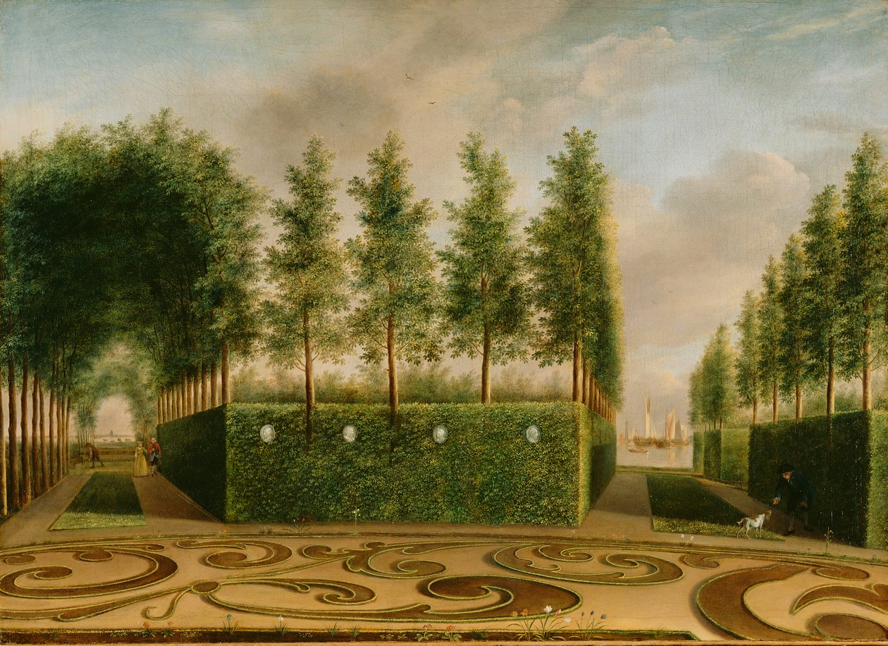 Um jardim formal, 1766 de Johannes Janson