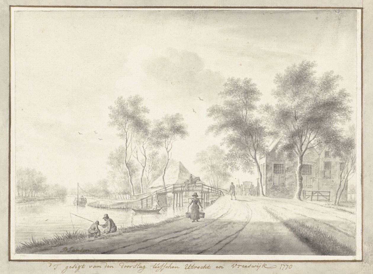Vista da via entre Utrecht e Vreeswijk de Johannes Janson