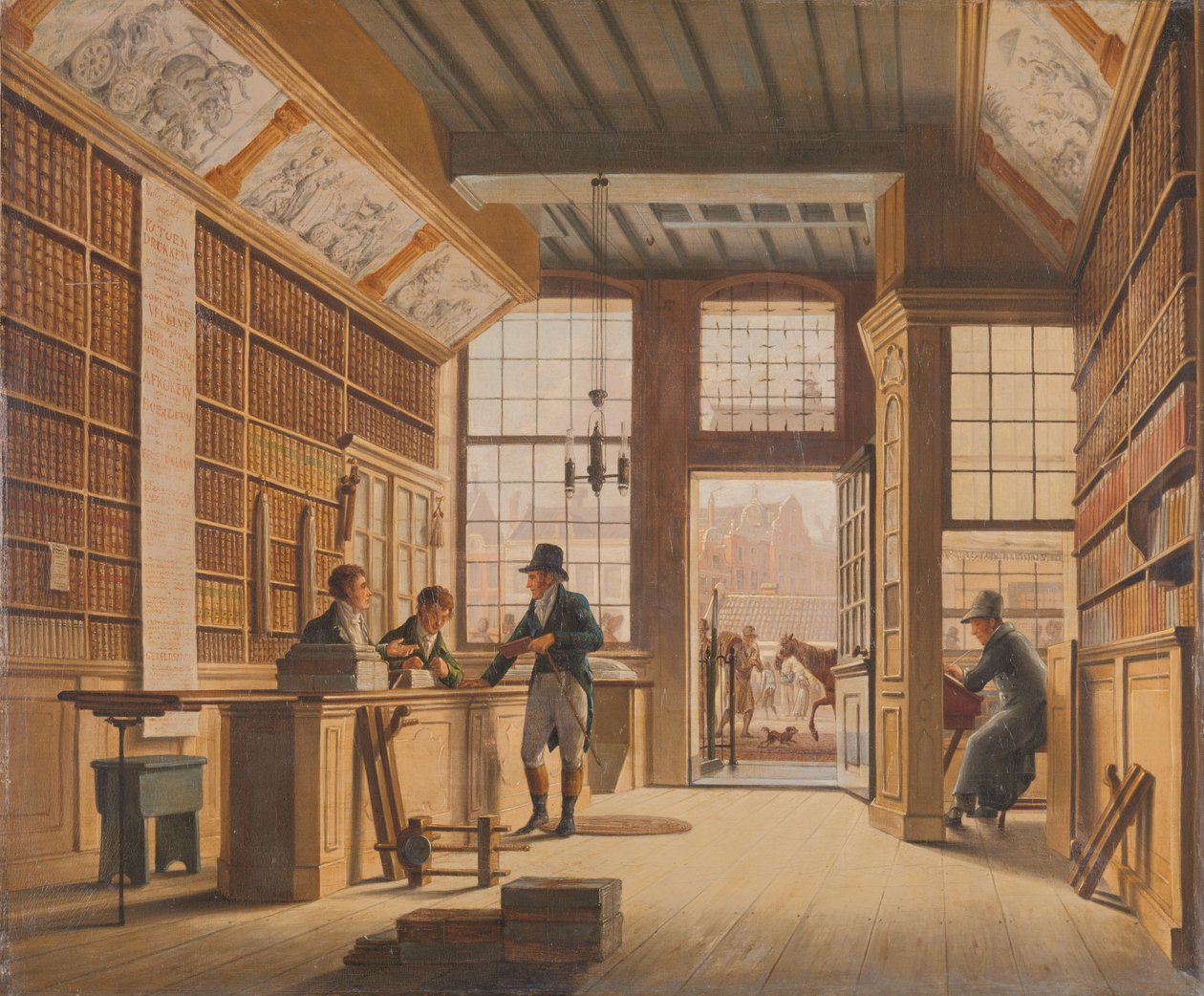 A loja do livreiro Pieter Meijer Warnars na Vijgendam em Amesterdão
A Livraria de Pieter Meijer Warnars (1792-1869) em Vijgendam, Amesterdão de Johannes Jelgerhuis